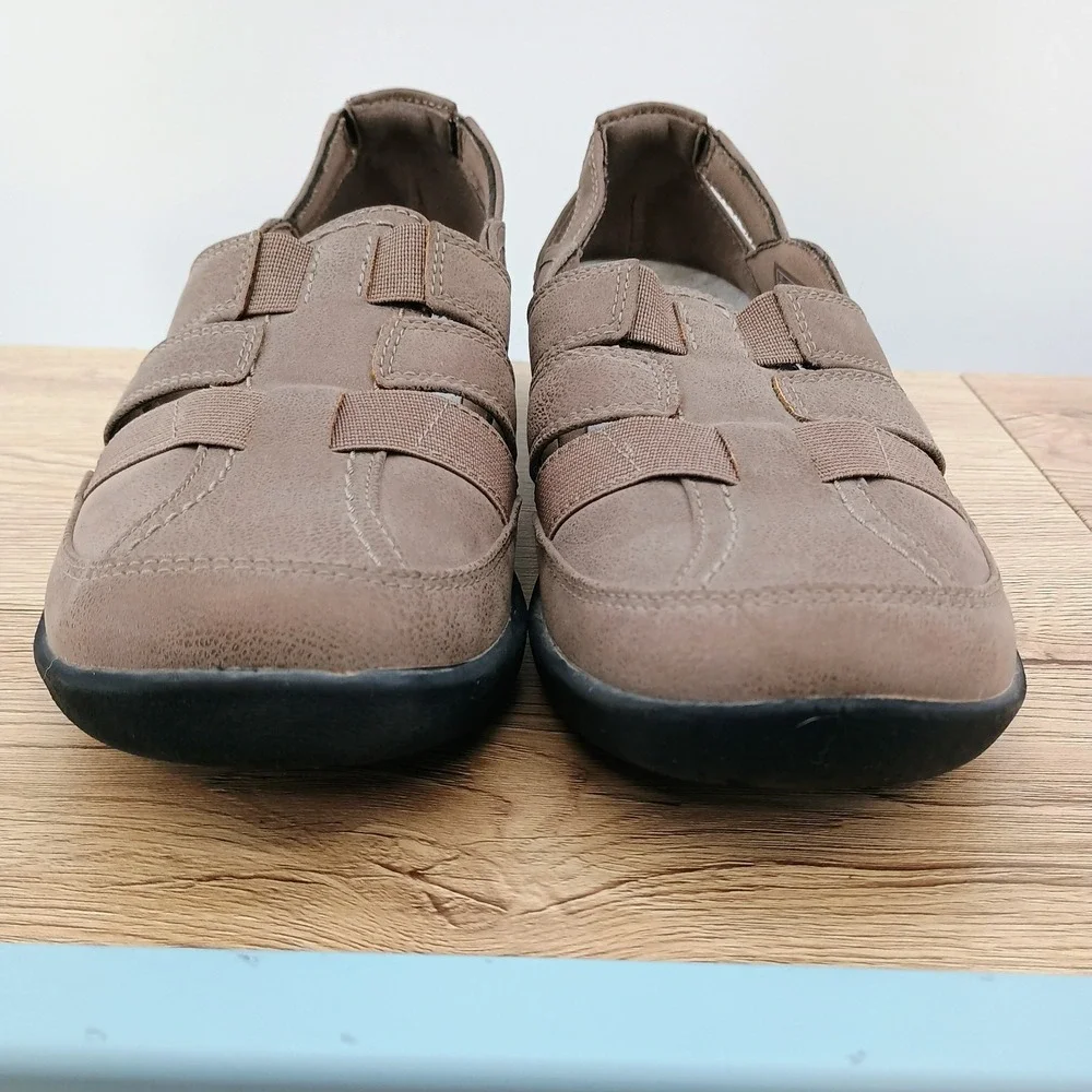 Clarks Cloudsteppers Sillian Paz Womens 8 M Bronze Metallic Comfort Loafer Shoes